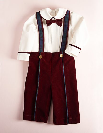 Bordo Kadife Pantolon Erkek Salopet Takım