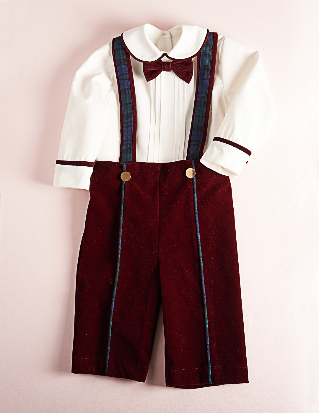 Bordo Kadife Pantolon Erkek Salopet Takım
